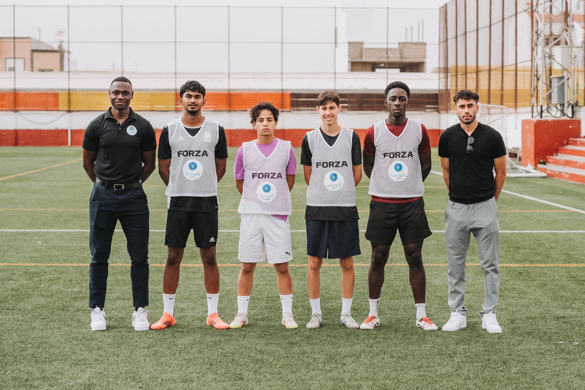Intouch Football combine athletes